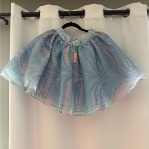 Pastel Blue and Pink Women's Skirt - Selkie